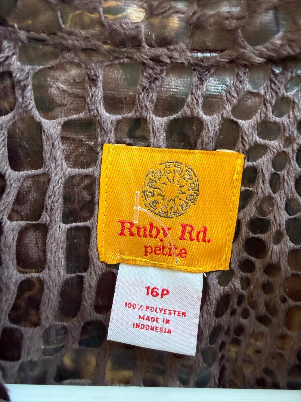 Ruby Rd. Brown Croc-Embossed Zip-Front Jacket - Picture 8 of 9